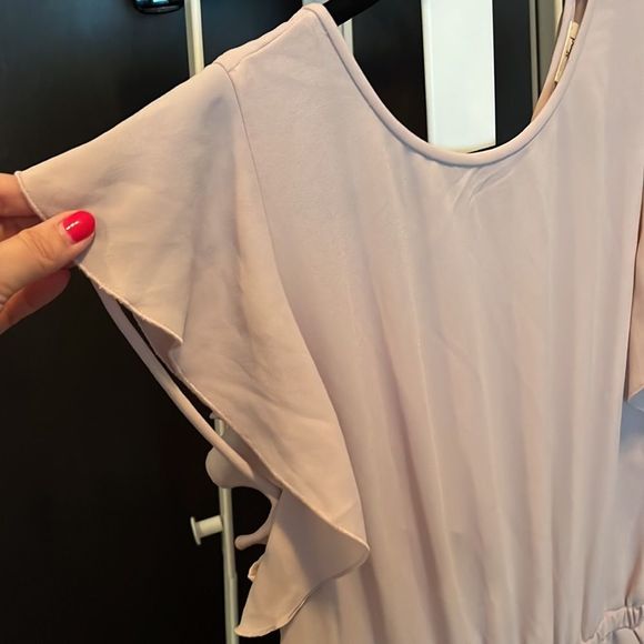 Wilfred blush pink midi jumpsuit - open back with tie. Elastic waist - medium - Picture 2 of 5